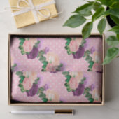 Perzikroze en lavender Paarse Floral Tissuepapier (Geschenk)