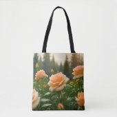 Perzikrozen Tote Tas (Voorkant)