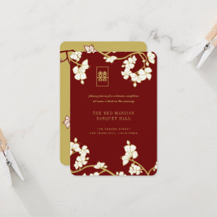 Perzikspier/krottenbloesem Dubbelgeluk Rode ontvan Kaart