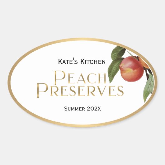 Perzikspillen bewaren  elly Label (Voorkant)