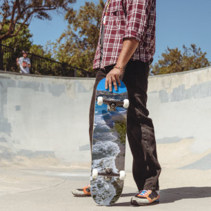 Perzikstrand in Puerto Piramides, Argentinië Skateboard