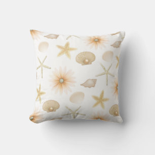 Perzikstrand Schelpen & Bloemen Moderne Glamour Wo Kussen