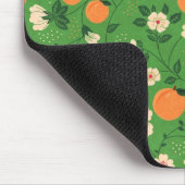 Perzikstructuur op groene achtergrond muismat (Hoek)