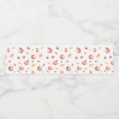 perzikverjaardag waterfles etiket (Enkel label)