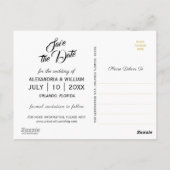 Perzikvruchten Botanisch | Bruiloft Bewaar de datu Briefkaart (Achterkant)