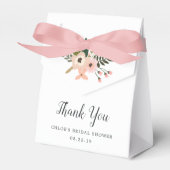 Perzikweide | Gepersonaliseerde bloemen Bedankdoosjes (Voorkant Zijde)