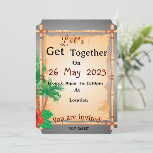 Perzikzijde samengevoegd kaart (Staand voorkant)