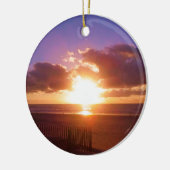 Perzikzonnopornament Keramisch Ornament (Links)