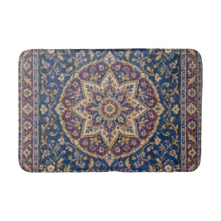 Perzisch badmatje Royal Blue Vintage bloemen vloer Badmat