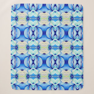 Perzisch blauw patroon met geometrische vormen sherpa deken