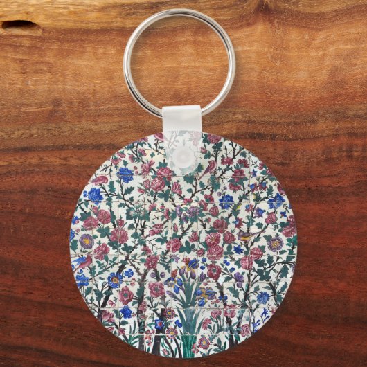 Perzisch bloemontwerp sleutelhanger (Voorkant)