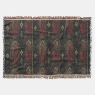 Perzisch Goud Damask Noir Patroon (4) Deken