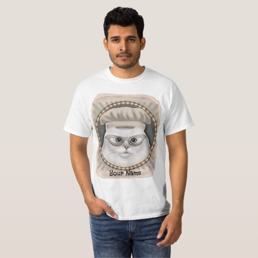 Perzisch kat Chef T-shirt (Voorkant volledig)