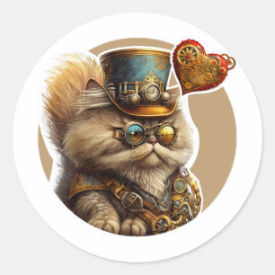 Perzisch kat ronde sticker