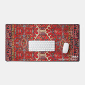 Perzisch Kilim tapijt aangepaste monogram tekst Bureaumat (Keyboard & Muis)