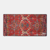 Perzisch Kilim tapijt aangepaste monogram tekst Bureaumat (Voorkant)