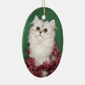 Perzisch kitten kerstmis keramisch ornament (Rechts)