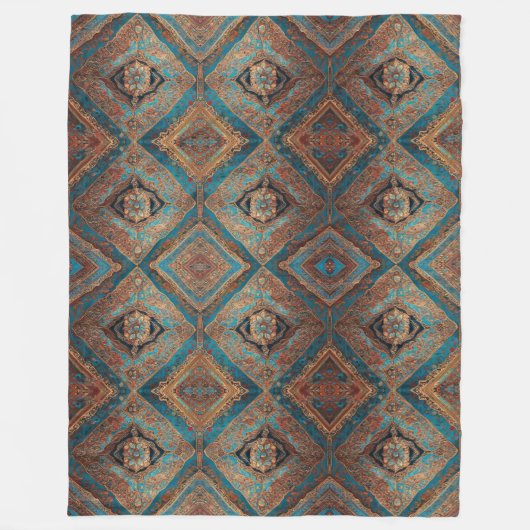 Perzisch Modern Mooi Oud Patroon Collectie Fleece Deken (Voorkant)