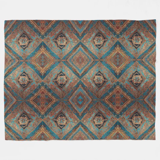 Perzisch Modern Mooi Oud Patroon Collectie Fleece Deken (Voorkant (Horizontaal))
