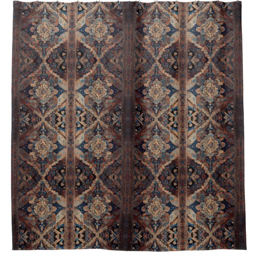 Perzisch Mooi Oud Patroon Modern Collectie Douchegordijn (Voorkant)