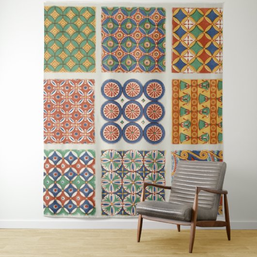 Perzisch mozaïekwandtapijt wandkleed (In situ)