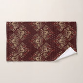 Perzisch Orientaal patroon diep rood en goud Bad Handdoek (Handdoek)