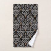 Perzisch patroon - Waterverf zwart en goud Bad Handdoek (Handdoek)