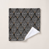 Perzisch patroon - Waterverf zwart en goud Bad Handdoek (Wasdoekje)