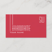 Perzisch Rood en Wit met Initialen Professioneel Visitekaartje (Voorkant)