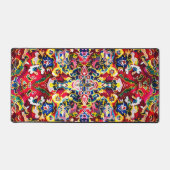 Perzisch tapijt Abstract kleurrijk patroon Bureaumat (Voorkant)
