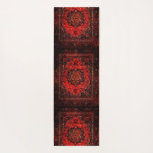 Perzisch tapijt, blik in roos gekleurd veld no2 yogamat (Achterkant)