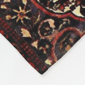 Perzisch tapijt, donkerrood en crème fleece deken (Hoek)