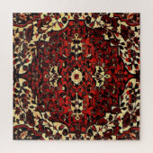 Perzisch tapijt, donkerrood en crème legpuzzel (Verticaal)