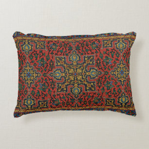 Perzisch Tapijt Kleed Rood Blauw Klassiek Accent Kussen