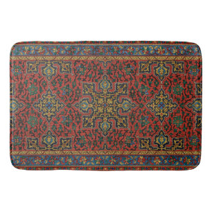 Perzisch Tapijt Kleed Rood Blauw Klassiek Badmat