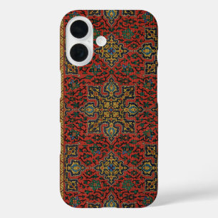 Perzisch Tapijt Kleed Rood Blauw Klassiek iPhone 16 Hoesje
