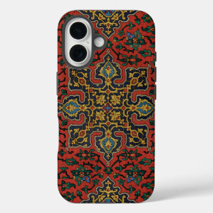 Perzisch Tapijt Kleed Rood Blauw Klassiek iPhone 16 Hoesje