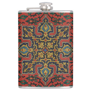 Perzisch Tapijt Kleed Rood Blauw Klassiek Heupfles