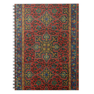 Perzisch Tapijt Kleed Rood Blauw Klassiek Notitieboek