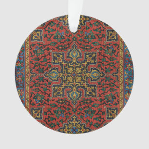 Perzisch Tapijt Kleed Rood Blauw Klassiek Ornament