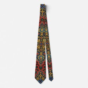 Perzisch Tapijt Kleed Rood Blauw Klassiek Stropdas