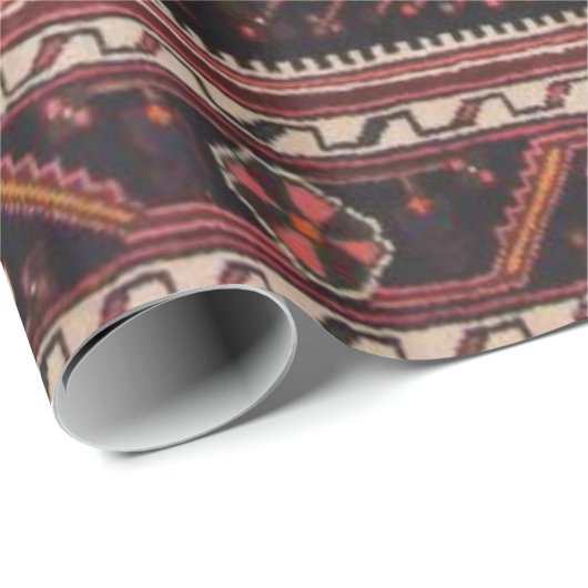 Perzisch tapijt oosterse accent  Turks retro Cadeaupapier (Rol Hoek)