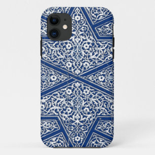 Perzisch tegelpatroon - kobalt blauw en wit iPhone 11 hoesje