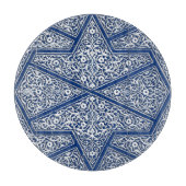 Perzisch tegelpatroon - kobalt blauw en wit snijplank (Voorkant)