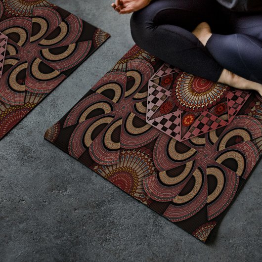 Perzisch zonniest omgevormd etnische halve cirkel yogamat