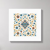 Perzische Bloemen Ornament Stretched Canvas (Voorkant)