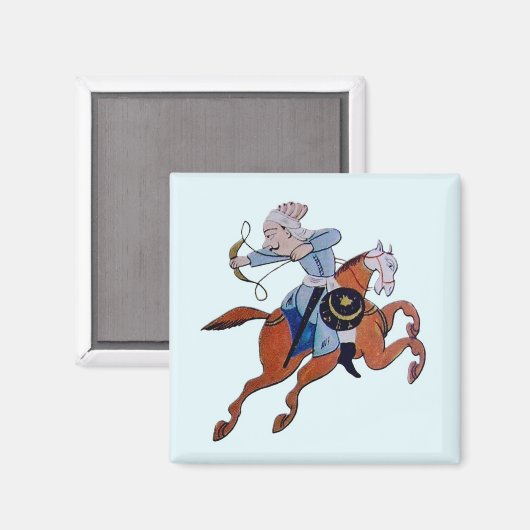 Perzische boogschutter te paard magneet (Voorkant / Achterkant)