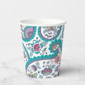 Perzische Boteh Paisley 100ste verjaardag Party Pa Papieren Bekers (Achterkant)