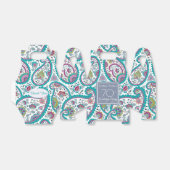 Perzische Boteh Paisley 70e verjaardag dank u F B Bedankdoosjes (Uitgevouwen)