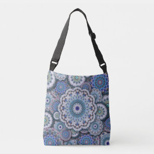 Perzische damast mozaïek bloemen mandala chic eleg crossbody tas